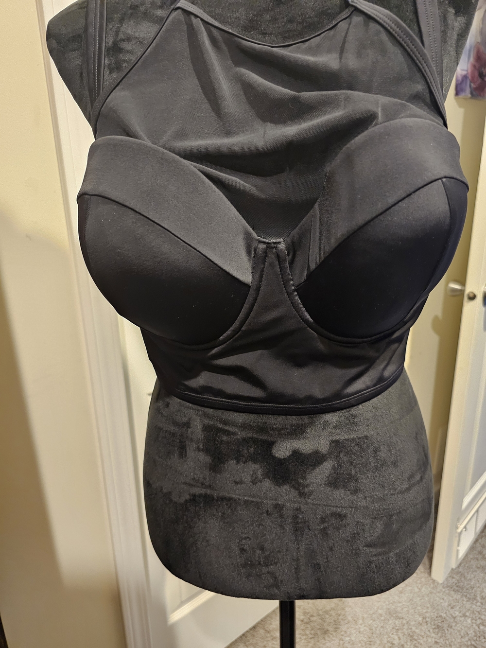 torrid Black Longline Underwire Bralette with Sheer Panel